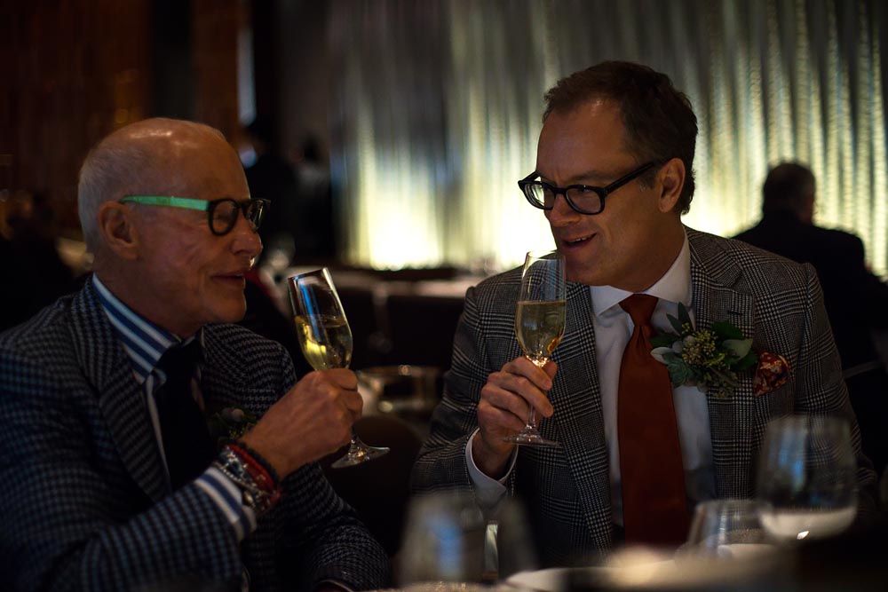 Documentary unique wedding NYC Same Sex Couple toast, Steve Giovinco
