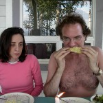 Contemporary fine art photography couples self portraits, Steve Giovinco, eating dinner