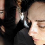 Contemporary fine art photography couples self portraits, Steve Giovinco, closeup in bed
