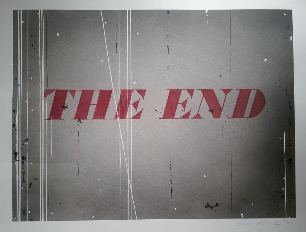 The End: Ed Ruscha, at Auction at Christies @SteveGiovinco