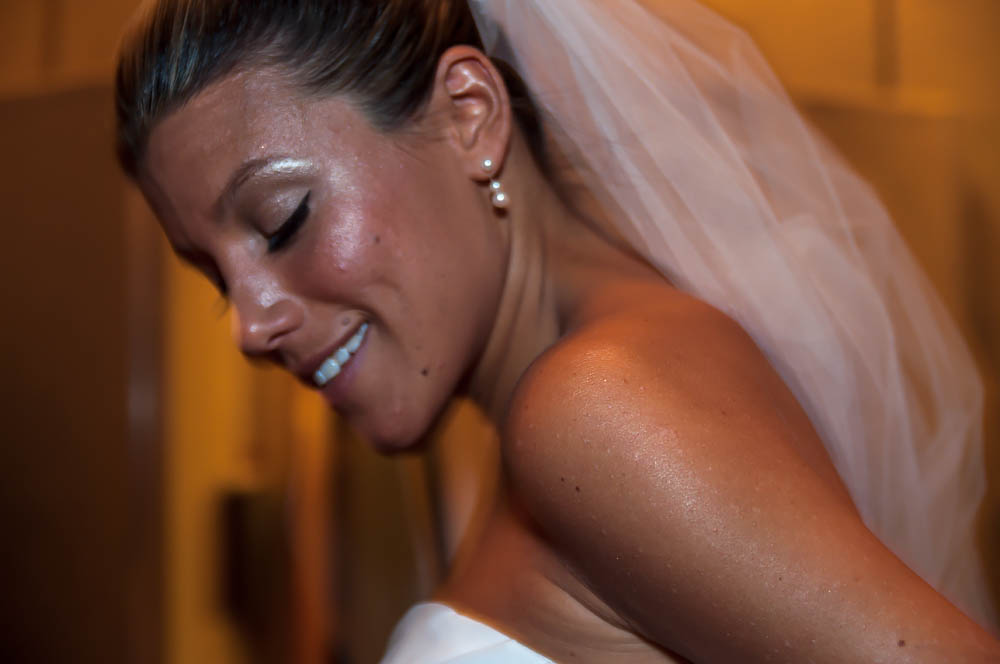 Fine art documentary wedding commission photography in NYC, bride glances, Steve Giovinco