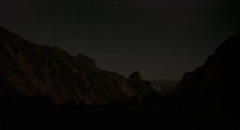 Looking Out to Mexico at Night on the Border: Big Bend National Park