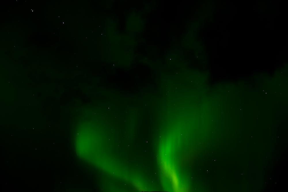 Photographing Greenland's Climate Changes: Night Landscape, Green Flaming Sky, Steve Giovinco