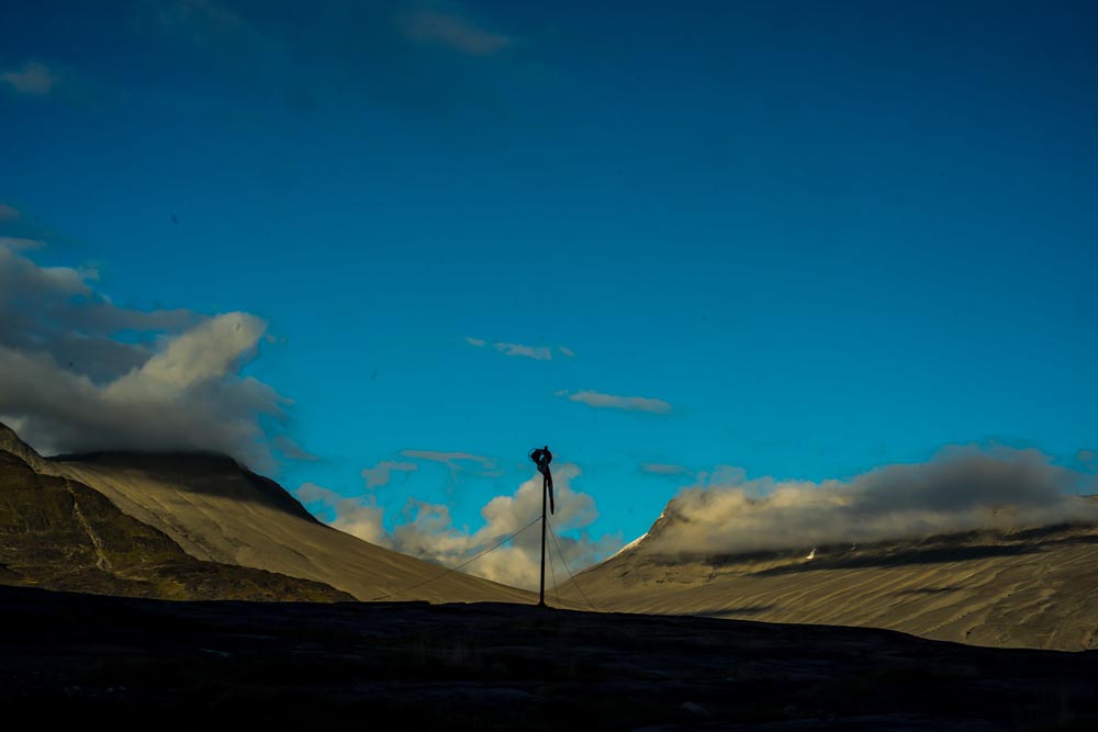 Photographing Greenland's Climate Changes: Night Landscape, Helipad, Steve Giovinco