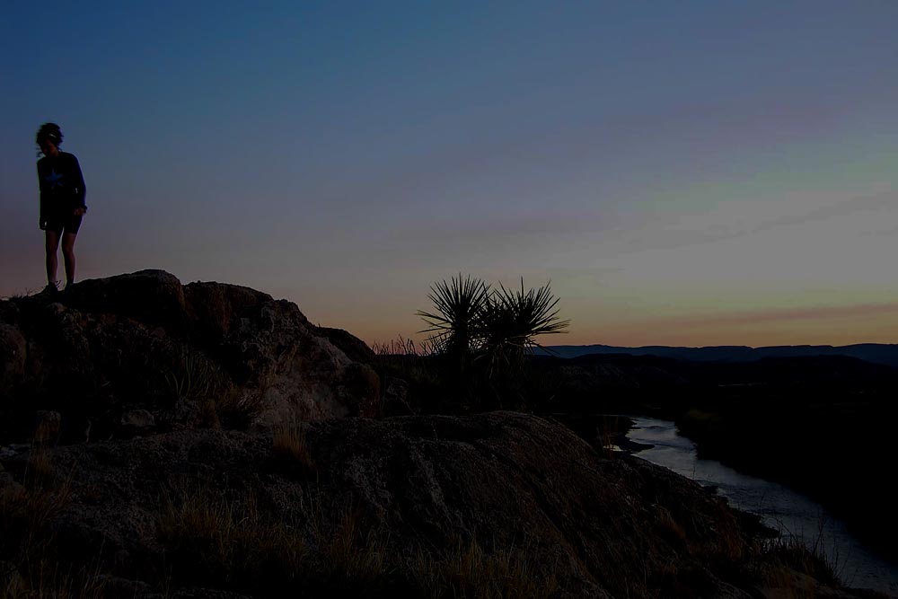 Border: What Texas and Mexico Looks Like, Big Bend National Park, Twilight Rio Grande/Rio Bravo