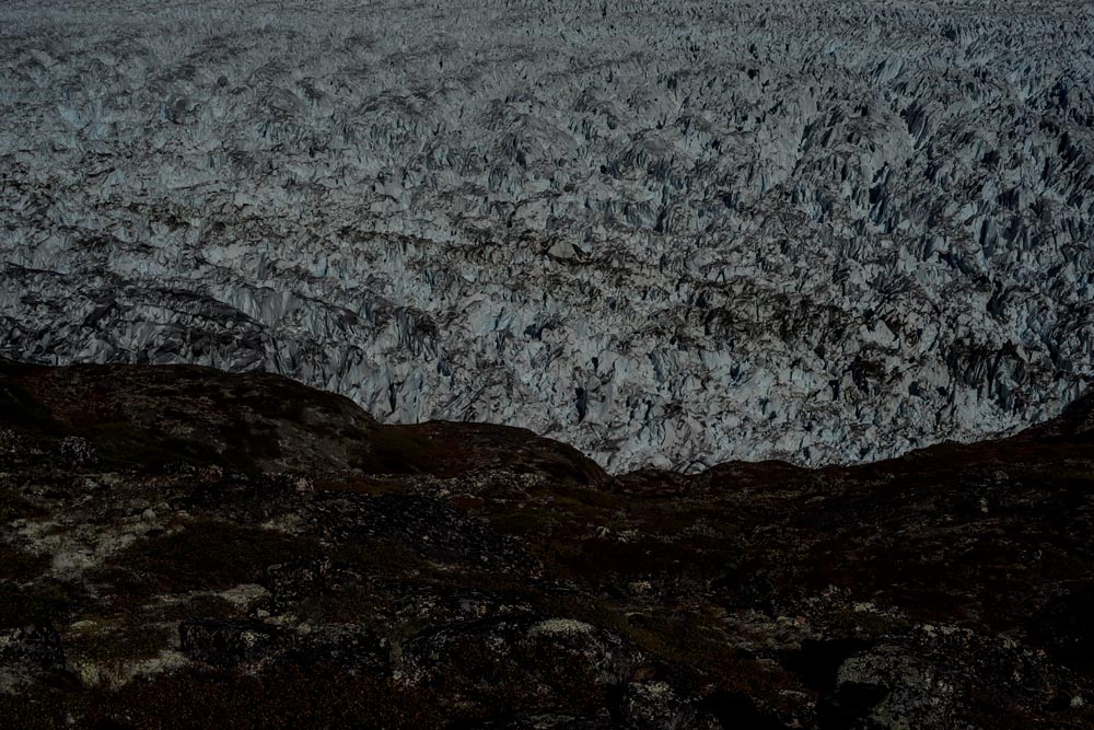 Night Landscape Photographs of Climate Change in Greenland: Glacier Retreat