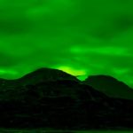 Photographing Greenland's Climate Change and Landscape at Night: Eerie Green Northern Lights