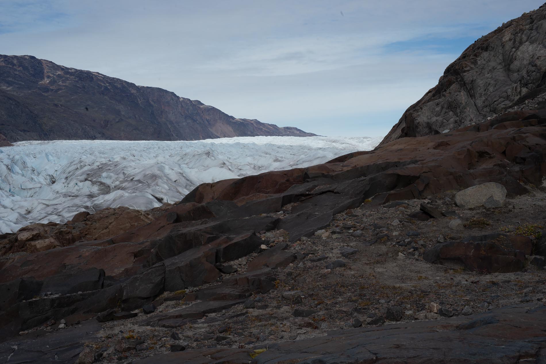 Greenland Glacier, Looking Up Towards the Ice Sheet