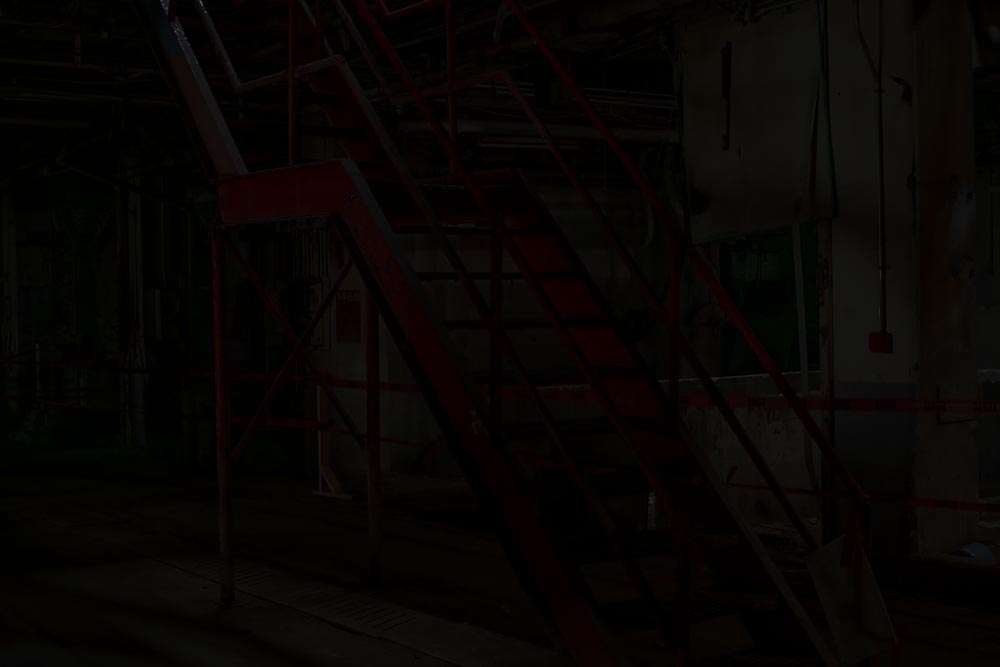 steve-giovinco-michigan-What Photographing at Night in an Abandoned 100-Year Old Factory Looks: Michigan Artist-in-Resident Red Stairs