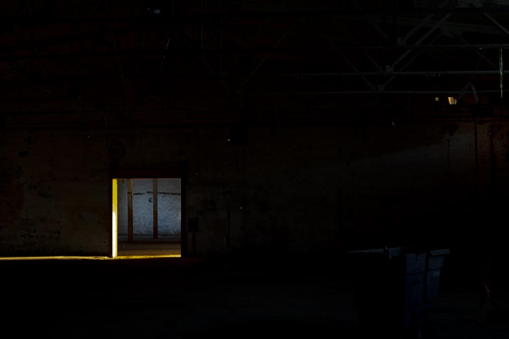 steve-giovinco-michigan-What Photographing at Night in an Abandoned 100-Year Old Factory Looks: Michigan Artist-in-Resident Glowing Doorway