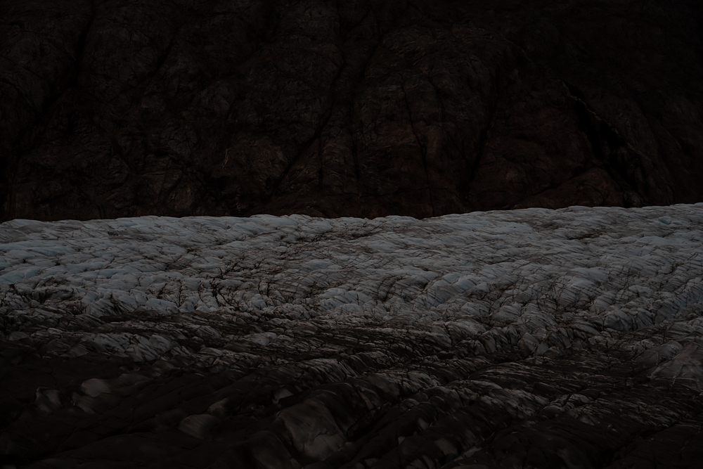 Fine Art Landscape Photographs of Arctic Greenland, Steve Giovinco: Dead Glacier at Night in Fjord