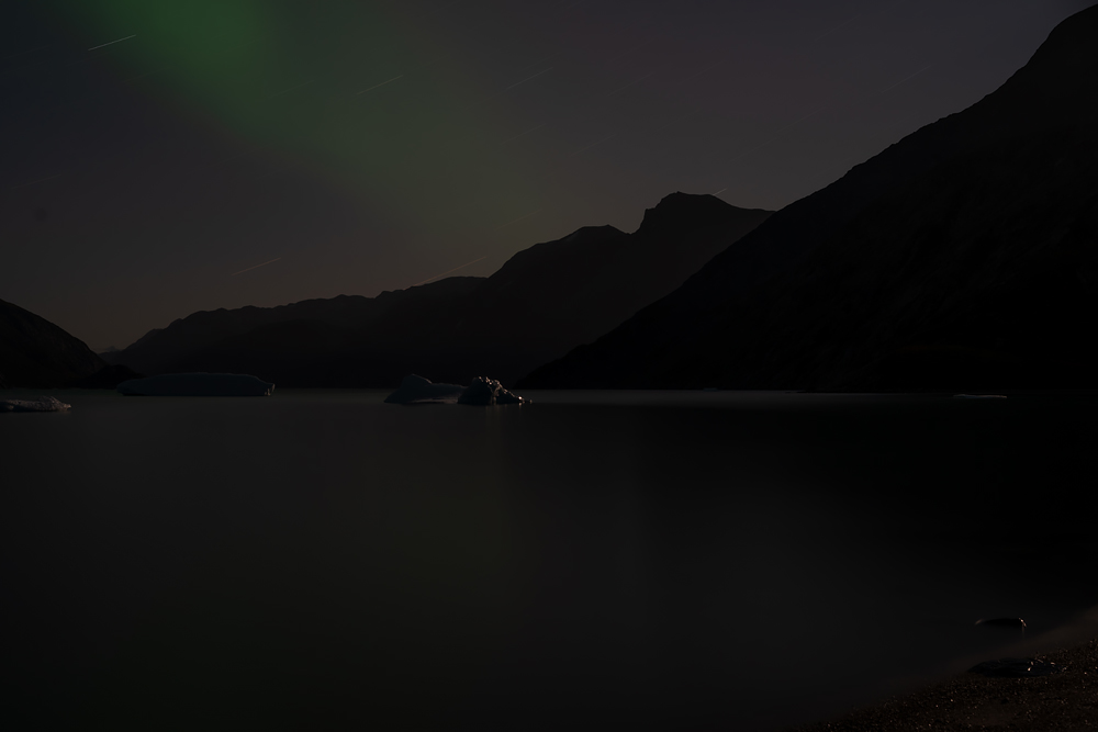 Fine Art Landscape Photographs of Arctic Greenland, Steve Giovinco: Green Night Sky