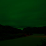 Fine Art Landscape Photographs of Arctic Greenland, Steve Giovinco: Glacier River with Red and Green Sky Long Exposure