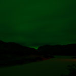 Fine Art Landscape Photographs of Arctic Greenland, Steve Giovinco: Glacier River with Red and Green Sky Long Exposure