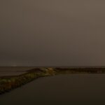 Sites at Risk of Climate Change: Night Landscape Photographs in The Netherlands, Steve Giovinco, North Holland with Small Glowing Lights in the Distance