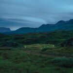 Shadow and Light: New Night Landscape Photographs of Greenland By Steve Giovinco. Sheep Farm at Night with Pods