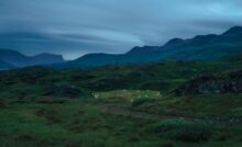 Shadow and Light: New Night Landscape Photographs of Greenland By Steve Giovinco. Sheep Farm at Night with Pods