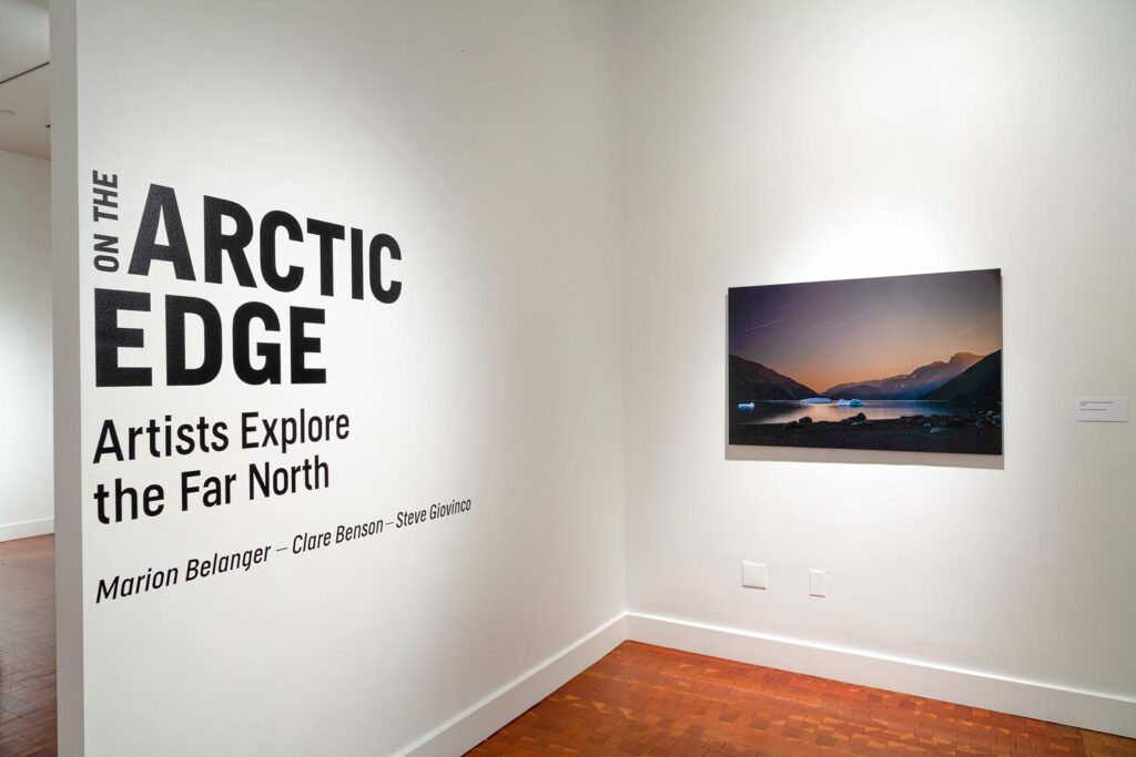 Arctic Edge, Photography Exhibition at Scandinavia House NYC, Night Landscape Photos of Greenland, By Steve GiovincoArctic Edge, Photography Exhibition at Scandinavia House NYC, Night Landscape Photos of Greenland, By Steve Giovinco Gallery Entrance and Title