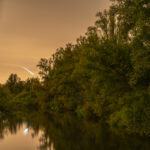 The Netherlands Night Landscape Photographs, Steve Giovinco, Canal: planes streaking