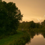 The Netherlands Night Landscape Photographs, Steve Giovinco, Canal: trees by water